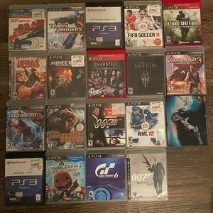 PS3 games (19 in total)